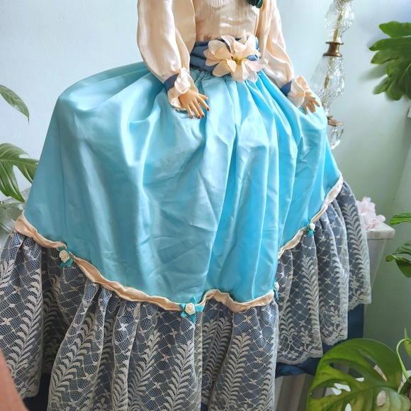 Antique French Boudoir Doll‎ Large Composition Face Art Deco Hollywood Regency - Picture 9 of 12